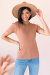 Going Strong Modest Scallop Edge Sweater Tops vendor-unknown 